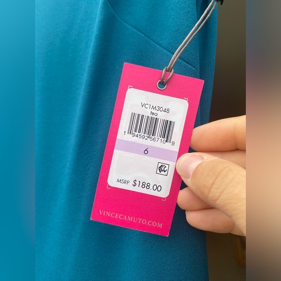 Vince Camuto Teal Formal Dress, Brand New with Tags, Size 6, (orig. $188) - Picture 4 of 4